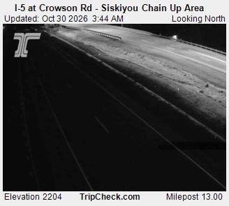 I-5 at Crowson Rd - Siskiyou Chain Up Area